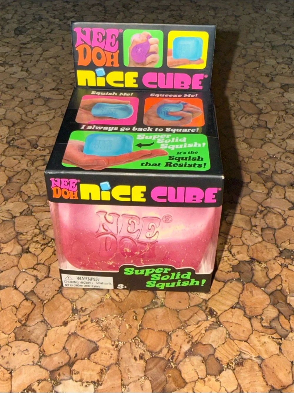 Needoh Nice Cube Pink Super Solid Squish